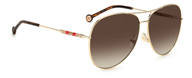 Women Carolina Herrera Sunglasses: CH 0034/S - Gold(2) - SpecSMART Eye Clinic (Diagonal View)